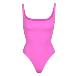 SKIMS Fits Everybody Square Neck Bodysuit Neon Orchid